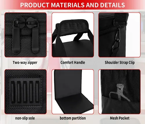 Miniatura 7 de TORIBIO Bolsa de almacenamiento para batidora de cocina compatible con KitchenAid y accesorios extra, bolsa/estuche portátil para batidora de 4.5