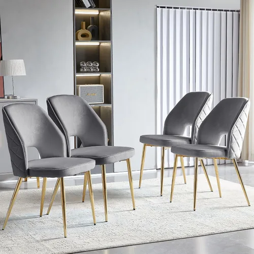 Miniatura 17 de Homedot Juego de 2 sillas de comedor, sillas de cocina modernas para el hogar, silla tapizada para sala de estar, silla lateral única con respaldo