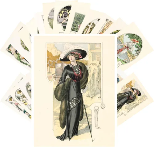 Miniatura 13 de PIXILUV Postales vintage (24 piezas de 4 x 6 pulgadas cada una) Hermosos retratos de hombres y mujeres victorianos, postales vintage, tarjetas
