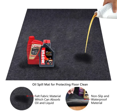 Miniatura 6 de Tapete de fieltro absorbente para suelos de garaje, tapete para derrames de aceite, para debajo del fregadero, protege el suelo del garaje