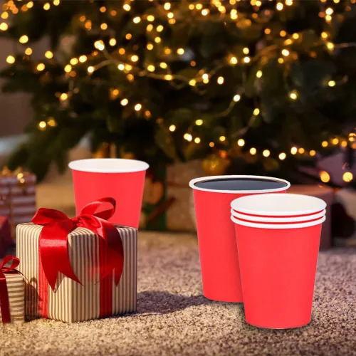 Miniatura 78 de Vasos de papel de 8 onzas, paquete de 150 unidades, tazas de café de papel desechables para bebidas calientes o frías para fiestas, picnic, Azul