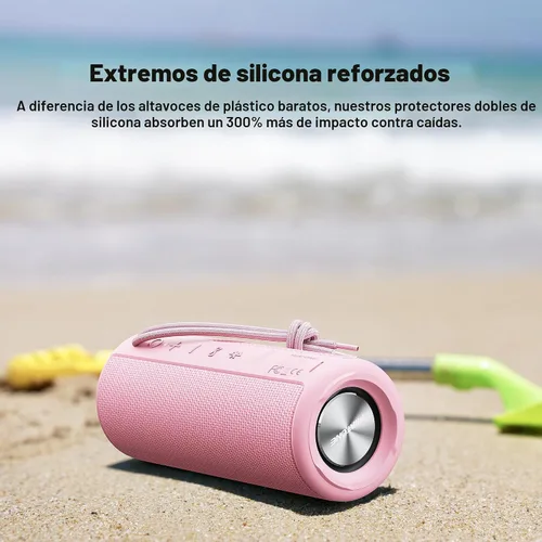 Miniatura 3 de MIATONE Boombox Altavoz Bluetooth Portátil para Exteriores Impermeable Altavoces Inalámbricos Regalos para Mujeres Madres Mamá Esposa Ella - Rosa