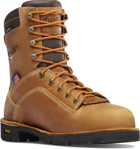 Danner Quarry USA - Botas de trabajo para hombre de 8 pulgadas, 14.11 oz, duraderas, impermeables, aisladas, puntera no metálica para seguridad y
