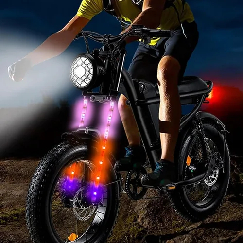 Miniatura 4 de Luces de bicicleta, se pueden recortar, impermeables, luces de bicicleta para montar por la noche, para niños, adultos, niños y niñas