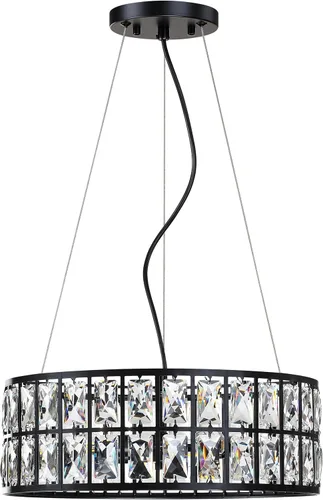 Miniatura 10 de Lámpara de techo de tambor de cristal cromada de 12 pulgadas, montaje semiempotrado, accesorio de granja para sala de estar, comedor, dormitorio