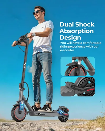 Miniatura 4 de Joyhis Electric Scooter for Adults - 19/22MPH & 15/22Mile Range, 8.5"/10" Solid Tires Folding Commuter E-Scooter with Dual Suspension, App Control &