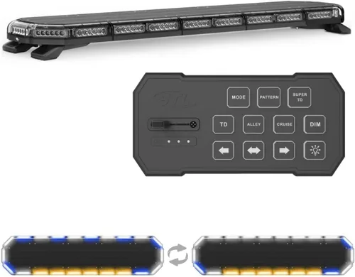 Miniatura 20 de SpeedTech Lights Super Takedown K-Force Elite 47 Barra de luz LED – 180 LED, 540 W montaje en techo advertencia de emergencia para policía, Ámbar