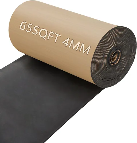 Material de amortiguación de sonido de 65 pies cuadrados para automóviles, 158 mil (0.157 in) 24 x 394 pulgadas, espuma de celda cerrada,