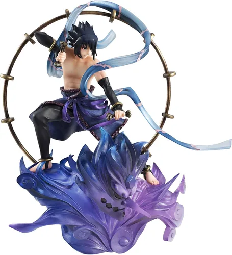Miniatura 2 de MegaHouse Naruto Shippuden Sasuke Uchiha Raijin GEM Series Remix Figura de estatua