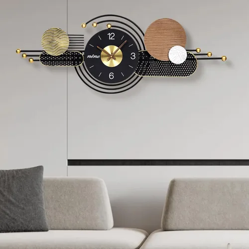 Miniatura 14 de Reloj de pared redondo de 10 pulgadas, funciona con pilas, de cuarzo, sin tictac, decorativo, analógico, para apartamento, sala de estar