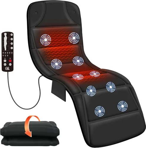 Miniatura 10 de CILI Alfombrilla de masaje de cuerpo completo, almohadilla para silla masajeadora, 10 motores de vibración y 5 modos de masaje, masajeador