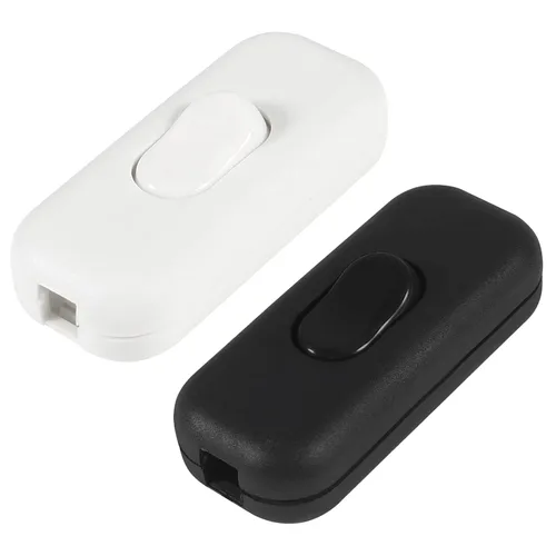 Miniatura 16 de 2 interruptores de cable en línea, AC120V 10A, 250V 6A, interruptor de control de lámpara de encendido y apagado para dormitorio, lámpara de mesa