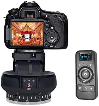 Cabezal de trípode panorámico motorizado, cabezal de trípode de cámara electrónica de 2.4G + rotación de 360° + inclinación ±35° + control remoto.