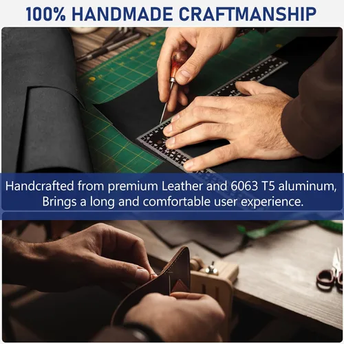 Miniatura 8 de Cartera Tarjetero para Hombres - Estuche de Aluminio Desplegable, Cuero de Microfibra Flexible Premium, Cartera Inteligente para Hombres, Bloqueo