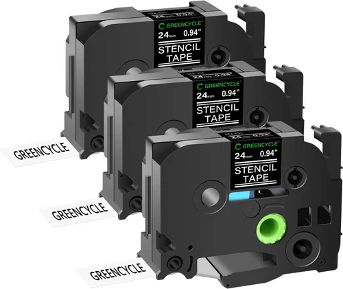 Miniatura 15 de GREENCYCLE Compatible con Brother STE 161 1-1/2" 1.417 in solución móvil Stencil Etch cinta de etiquetas para PT-3600, PT-530, PT-550, PT-9200DX
