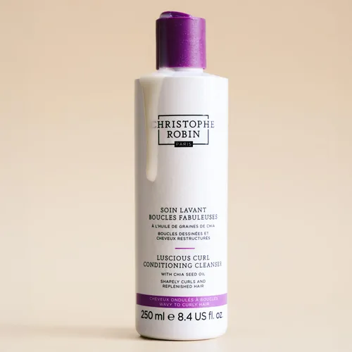 Miniatura 5 de Christophe Robin Acondicionador limpiador de rizos Luscious con aceite de semilla de chía para cabello ondulado a suave rizado, 8.4 onzas líquidas