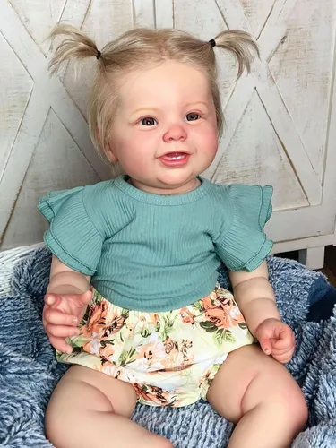 iCradle Adorable muñeca de bebé recién nacida realista de 24 pulgadas, 24.0 in, adorable muñeca de silicona para niños pequeños, muñeca realista