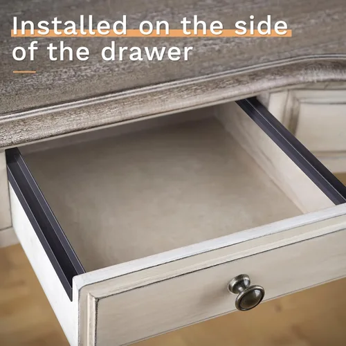 Miniatura 5 de Tenare 4 rieles colgantes de PVC negro, sistema de colgar para archivar que mantiene tus carpetas ordenadas y organizadas