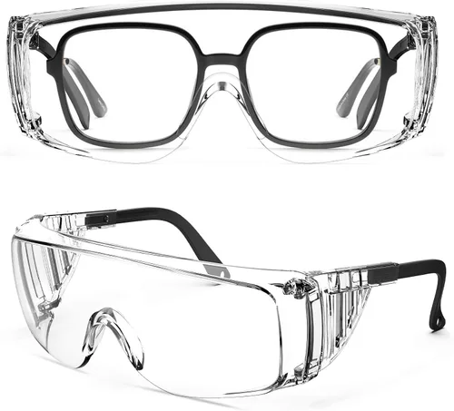 SafeGlory - Gafas de seguridad ajustables antivaho - Transparentes, adecuadas para hombres y mujeres