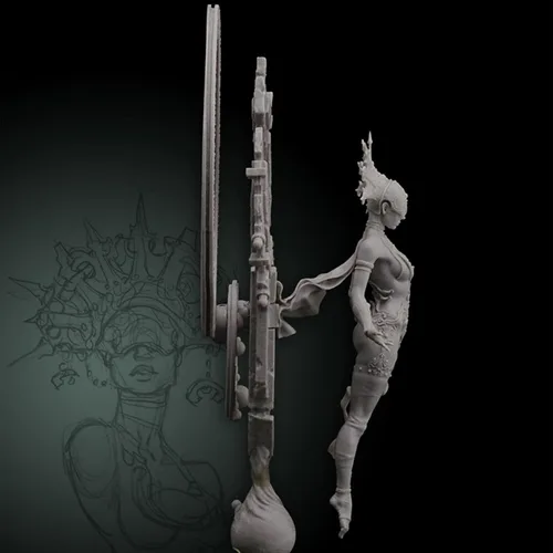 Miniatura 4 de 1/18 Ancient Fantasy Warrior Stand Resina Figura Modelo Kit Sin Ensamblar Sin Pintar