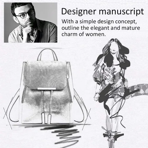 Miniatura 6 de Pahajim - Mochila de cuero sintético con zíper, casual, a la moda, para mujer