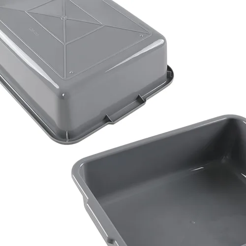 Miniatura 3 de Caja de autobús comercial de 8 L, paquete de 5 unidades, pequeña bañera de autobús de lavado, color gris