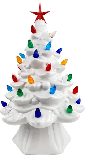 Miniatura 6 de National Artcraft Adornos de luz grandes de cerámica estilo giro para árbol de Navidad, paquete de 25 unidades (aguamarina)