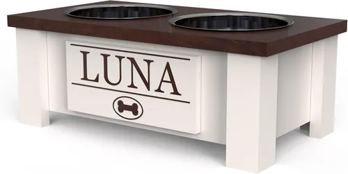 Miniatura 87 de GrooveThis Woodshop Soporte Personalizado de Cuenco Elevado para Perros de Tamaño Grande, Mediano, Pequeño y Extra Pequeño - Cuencos de Acero Negro