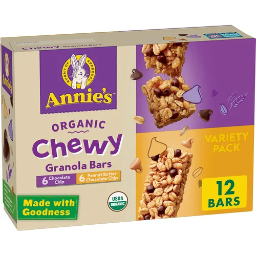Miniatura 8 de Annie's Barras de granola masticables orgánicas, chispas de chocolate, 12 unidades (paquete de 6)