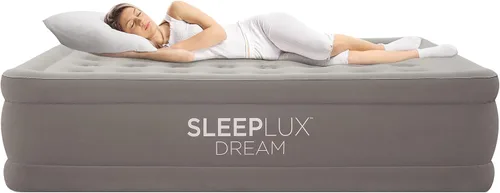 Miniatura 10 de SLEEPLUX Dream - Colchón de aire individual de lujo, bomba dual integrada, se mantiene inflado toda la noche, colchón inflable de doble altura de 18