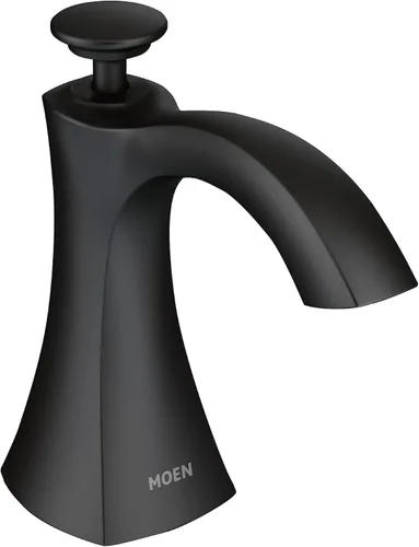 Miniatura 7 de Moen S3948C Dispensador de jabón de cocina de transición montado en la cubierta con botella recargable sobre el fregadero, cromado