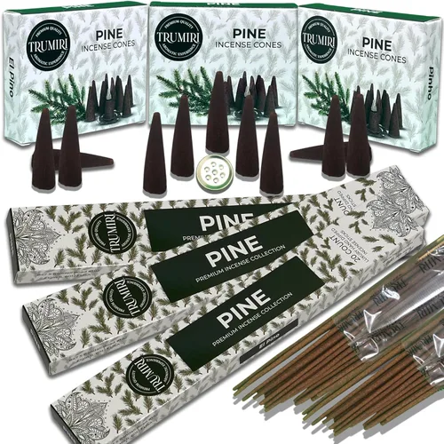 Miniatura 18 de Paquete combinado de varillas de incienso ámbar y conos de incienso, 60 varillas de incienso + 30 conos de insencia, incienso, conos de incienso