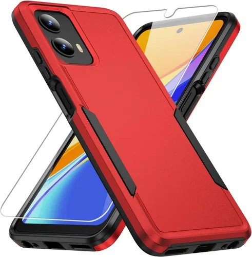 Miniatura 12 de Funda para Moto G 5G 2023, con Protector de Pantalla [Probado contra Caídas de Grado Militar] Funda Protectora de Servicio Pesado Resistente Rugosa
