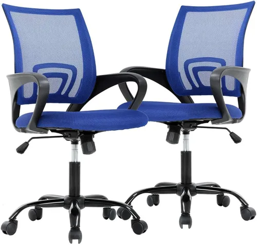 Miniatura 17 de Meet perfect Silla de oficina con respaldo medio, moderna silla ejecutiva de escritorio para computadora, silla giratoria con ruedas, silla