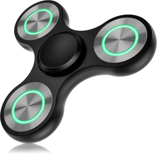 ATESSON Juguetes giratorios de metal con luz, rodamientos de acero inoxidable duraderos de alta velocidad silenciosos con enfoque de precisión Color: