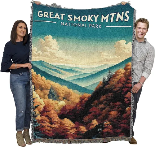 Miniatura 60 de Pure Country Weavers Manta del Parque Nacional Acadia, manta de tapiz de algodón para regalo, fabricada en los Estados Unidos, 72 x 54 pulgadas