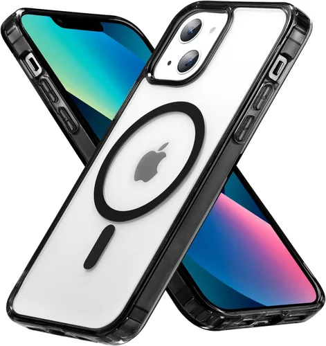 Miniatura 13 de Diseño de protección perfecto para iPhone 13 y iPhone 14, compatible con MagSafe, amortiguador de esquina anticaídas, sensación de piel mate