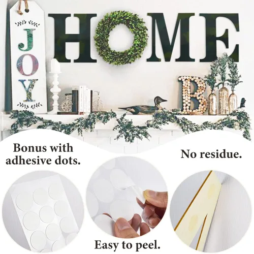 Miniatura 4 de Letras de madera de 12 y 6 pulgadas para proyectos de manualidades, decoración de pared, decoración del hogar y fiesta de cumpleaños, decoración