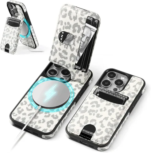 Miniatura 22 de SkyEagle Funda compatible con Magsafe para iPhone 13 Pro Max con soporte para tarjetas, función atril, bloqueo RFID, ranuras para tarjetas