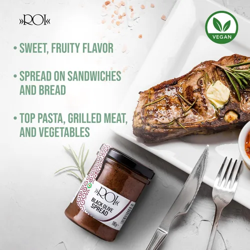 Miniatura 7 de ROI Ligurian Taggiasca Tapenade Olive Spread - Sándwich para untar y bruschetta, Tapenade de oliva para antipasto, salsas, galletas, pan, aperitivos