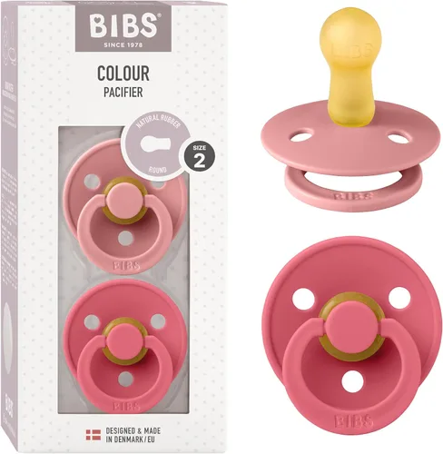 Miniatura 15 de BIBS - Paquete de 2 chupetes Bibs Colour, calmante, libre de bisfenol A, punta redonda, látex de goma natural Noche de vainilla
