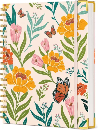 Miniatura 12 de Diario en Espiral Lindo para Mujeres, Cuaderno de 200 Páginas con Líneas 8.5” x 11”, A4 de Gran Tamaño con Tapa Dura en Espiral con Papel Grueso