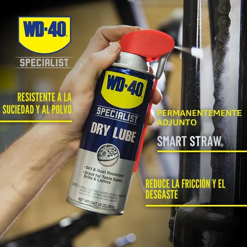 Miniatura 2 de WD-40 Specialist Lubricante Seco con Smart Straw, Lubricante para Protección contra la Corrosión en Sierras de Mesa, Taladros y Tornos, Fórmula