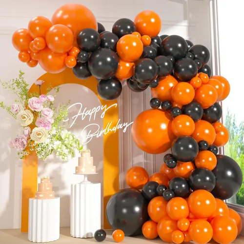 Miniatura 8 de 110 globos negros y dorados, globos metálicos dorados y negros de 18/12/10/5 pulgadas para graduación 2026, boda, cumpleaños, decoración de fiesta