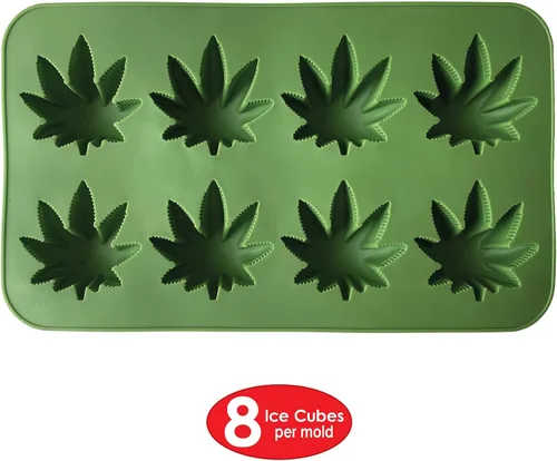 Miniatura 4 de Beistle , 3 moldes de hielo para malezas, 9 x 5.25 pulgadas, verde