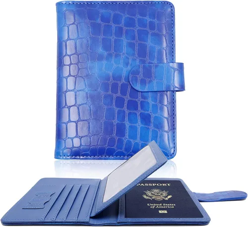 Miniatura 49 de Melsbrinna - Funda para pasaporte, ranuras para tarjetas, bonita funda para pasaporte para mujeres/hombres, resistente al agua con bloqueo RFID