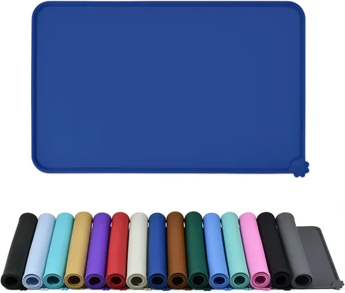 Miniatura 25 de Reopet Tapete de silicona para cuenco de perro y gato, antiadherente, para alimentos, impermeable, varios colores, tamaños y propósitos Gris