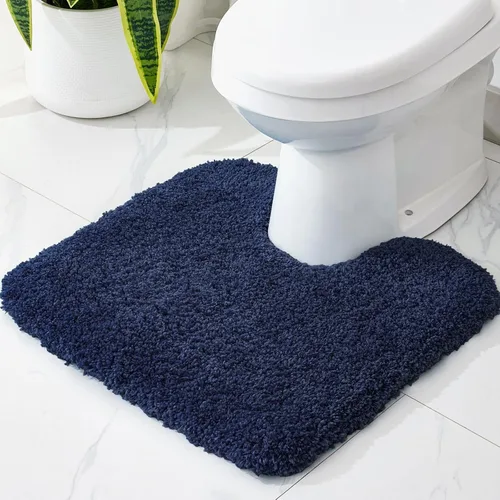 Miniatura 22 de Disolla Alfombras pequeñas para baño 17x24 antideslizante, alfombra de baño blanca esponjosa para el suelo del baño, lavable a máquina, alfombra