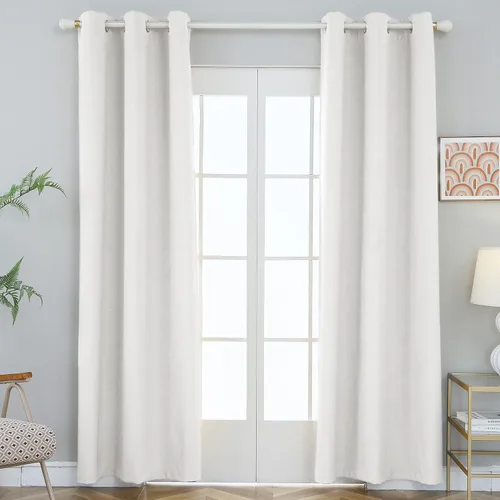 FY FIBER HOUSE Cortinas cortas opacas completas, modernas con aislamiento térmico, cortinas pequeñas para ventana de dormitorio o sala de estar,