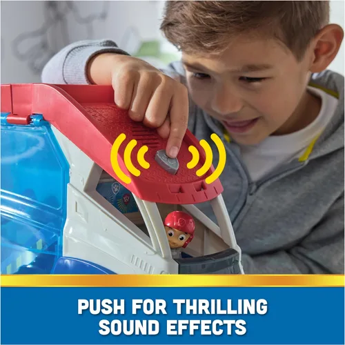 Miniatura 4 de PAW Patrol, vehículo transformable PAW Patroller con lanzadores de vehículos, luces y sonidos, figura de acción de Ryder y coche todo terreno